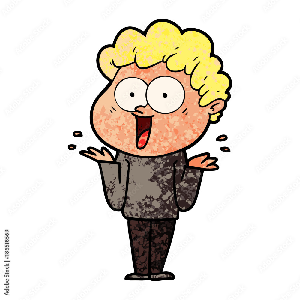 Fototapeta premium cartoon happy man