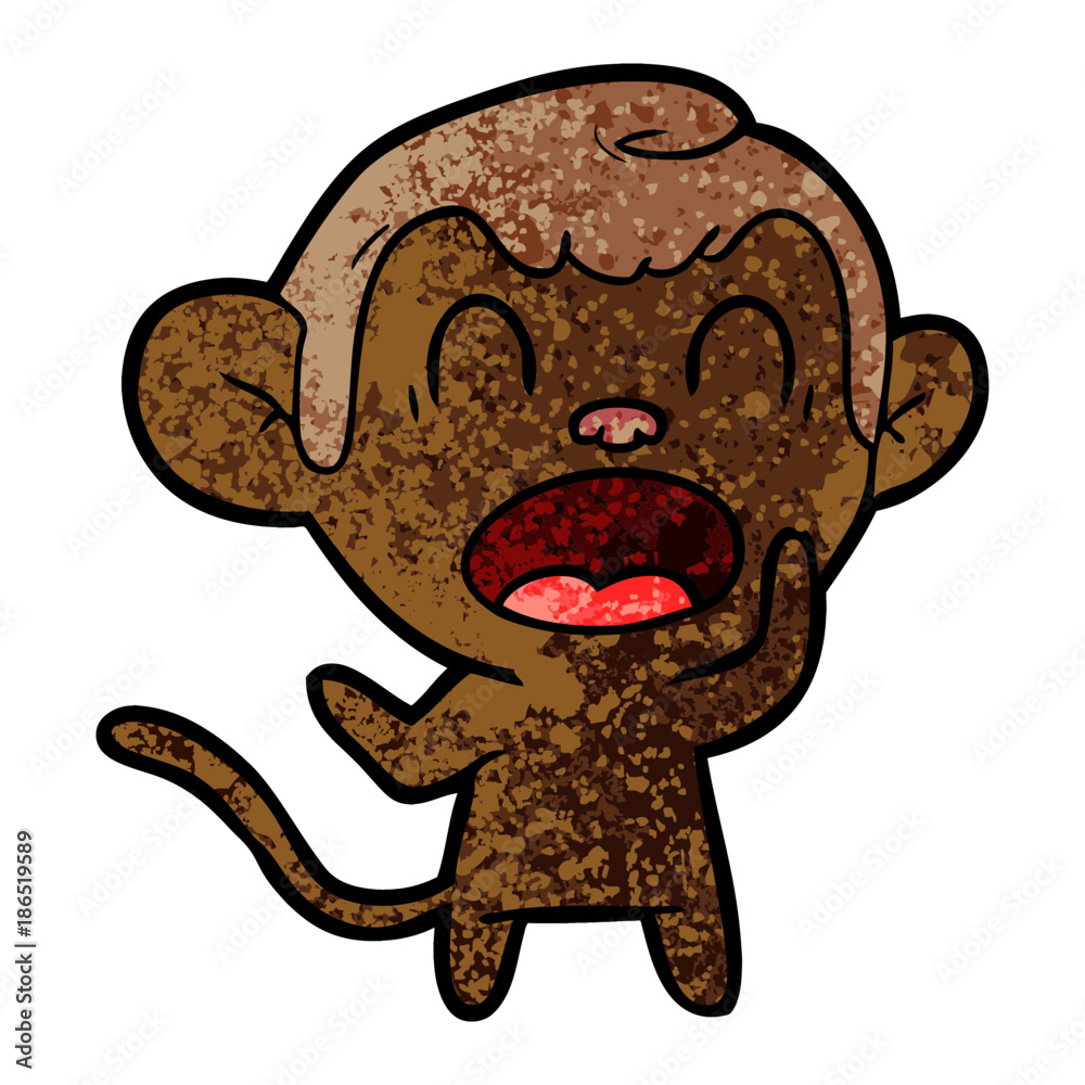 shouting cartoon monkey shouting cartoon monkey