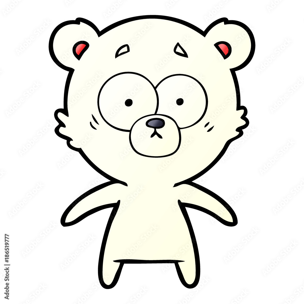 worried polar bear cartoon worried polar bear cartoon