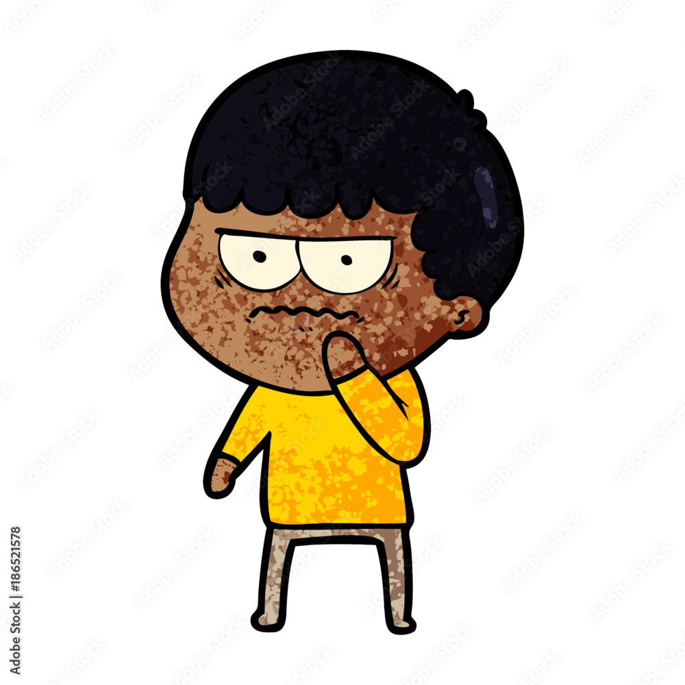 cartoon annoyed man