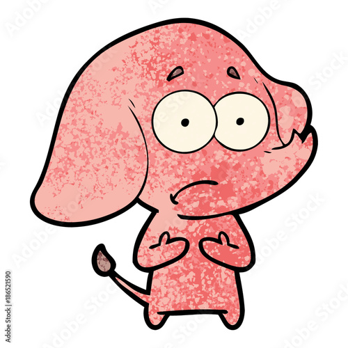 cartoon unsure elephant