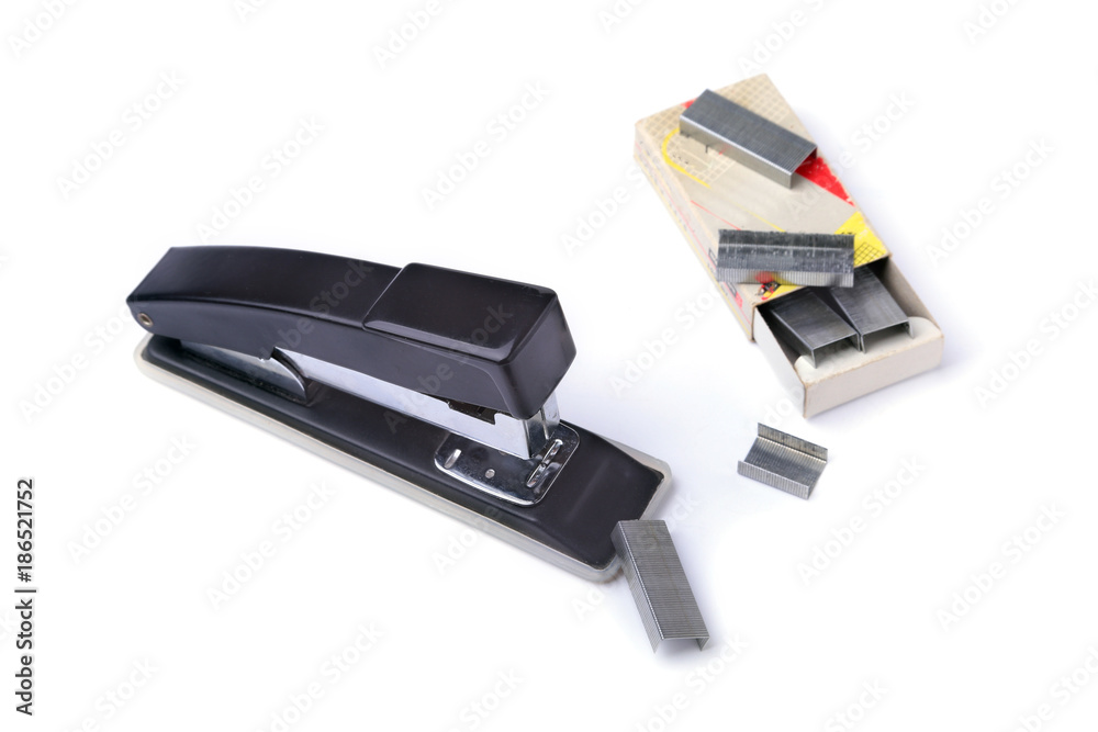 The stapler is used in the office to manually connect paper. The stapler is used in the office to manually connect paper.