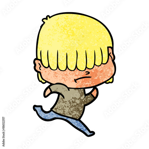 cartoon boy with untidy hair