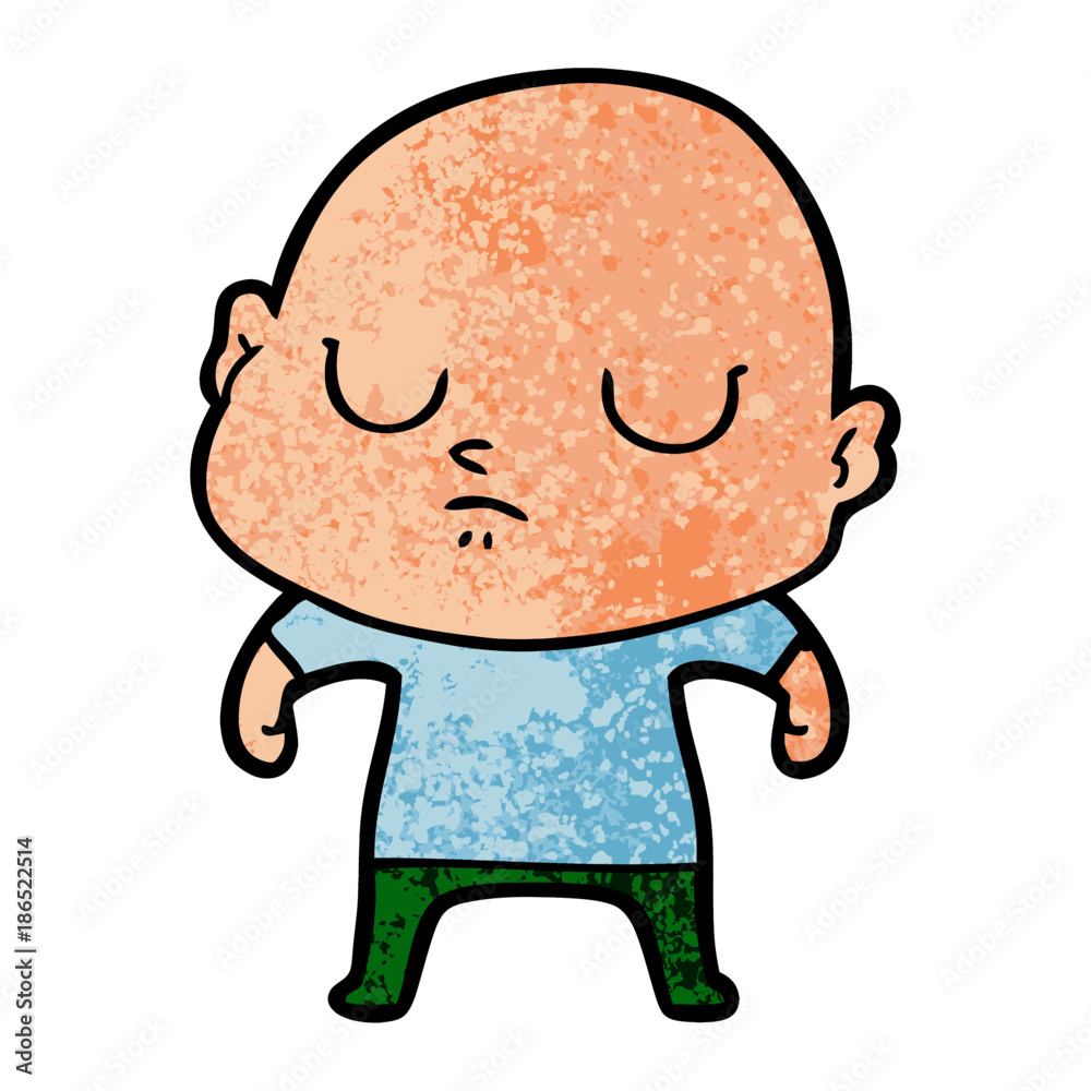 cartoon bald man cartoon bald man