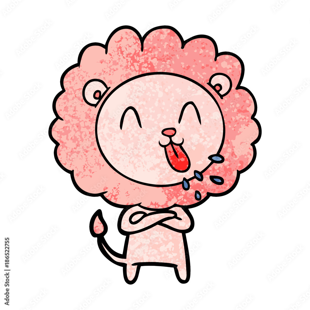 happy cartoon lion