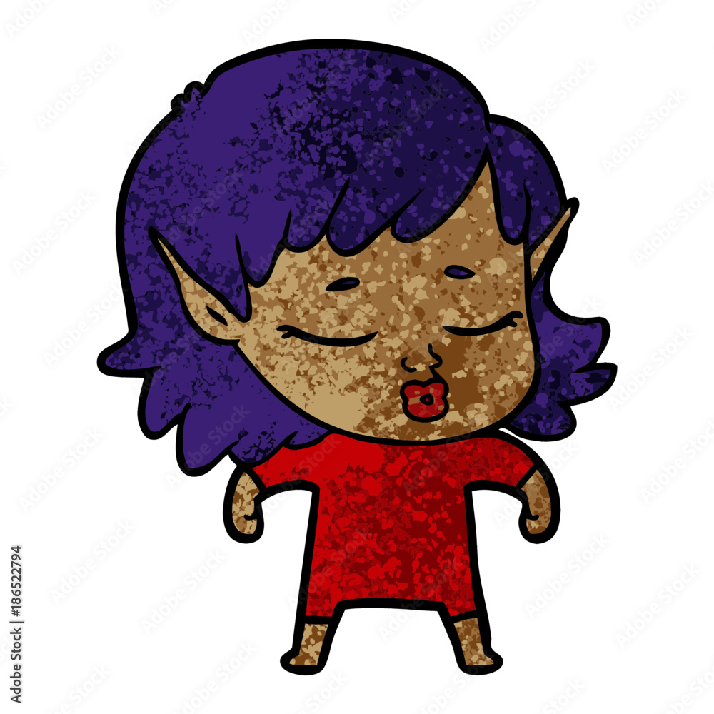 pretty cartoon elf girl pretty cartoon elf girl