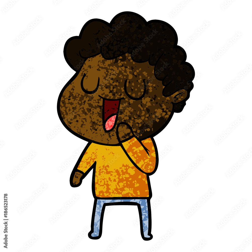 laughing cartoon man