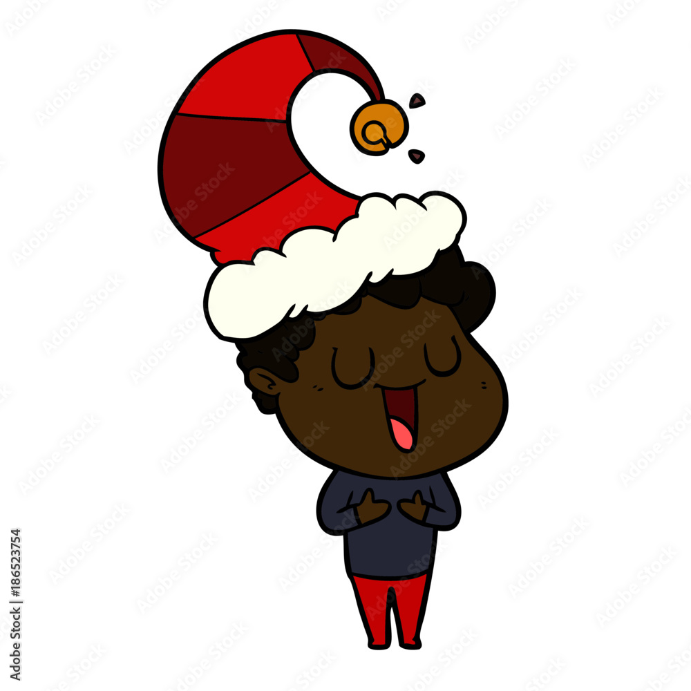 Naklejka premium laughing cartoon man