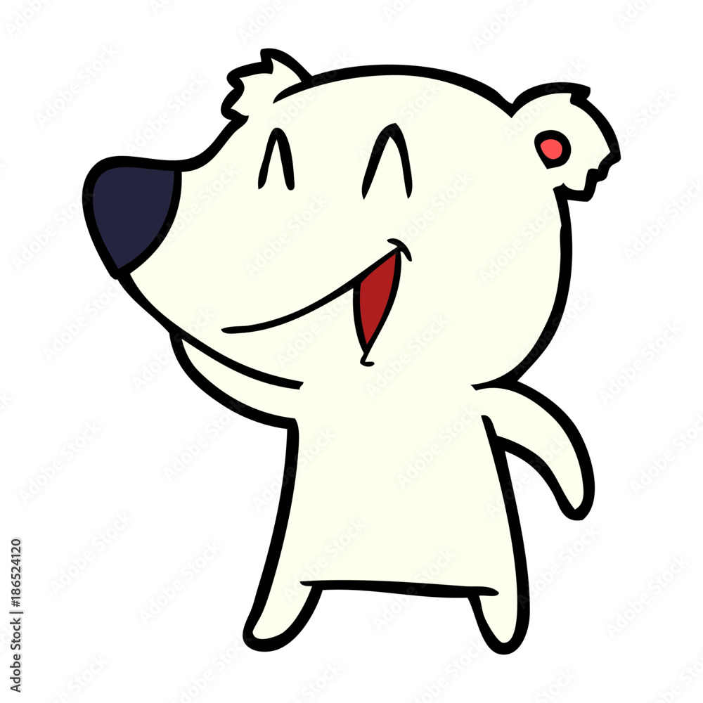 Fototapeta premium happy polar bear cartoon