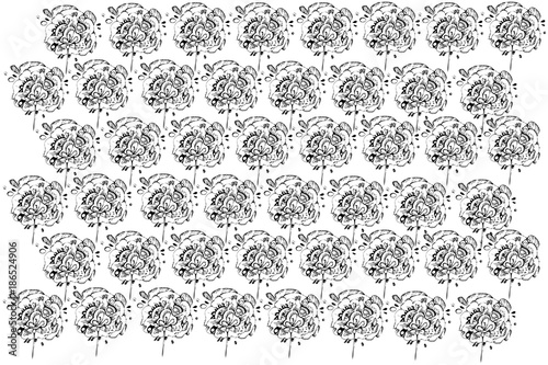 ector sketch abstract flower