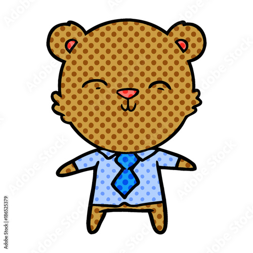 bear business cartoon character