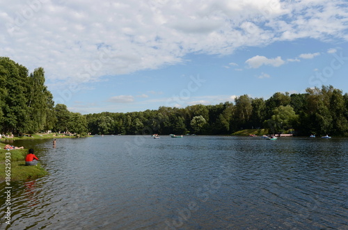 Shibaevsky pond in the natural-historical park 