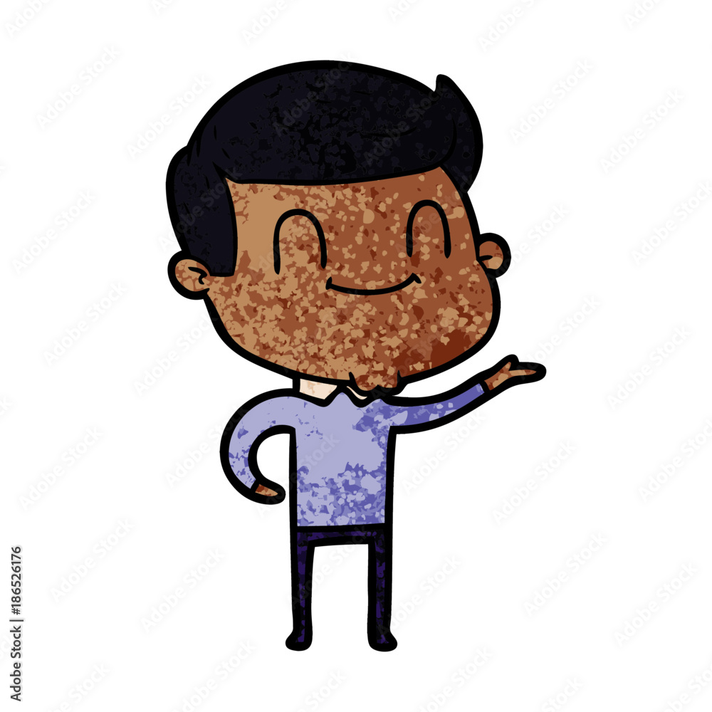 Fototapeta premium cartoon friendly man
