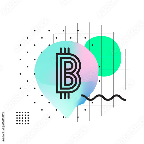 Typography horizontal banner for Blockchain