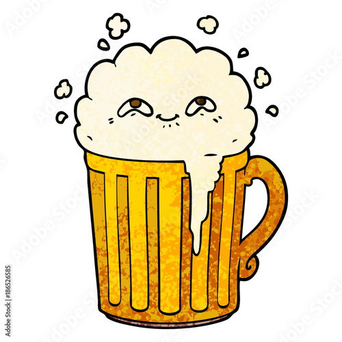 happy cartoon mug of beer