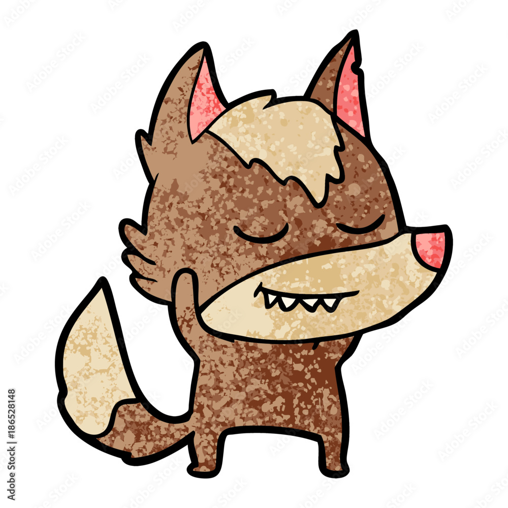 friendly cartoon wolf friendly cartoon wolf
