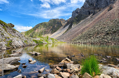 little shallow lake with clear clear water