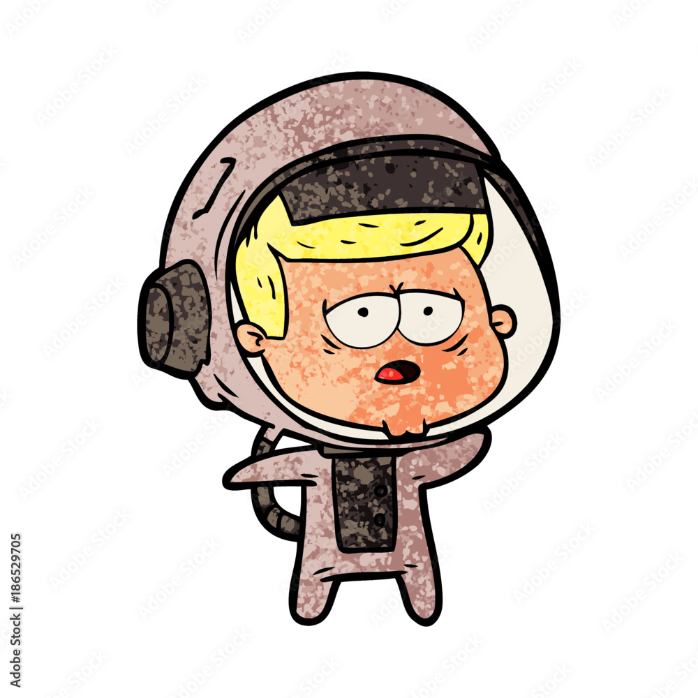cartoon tired astronaut cartoon tired astronaut