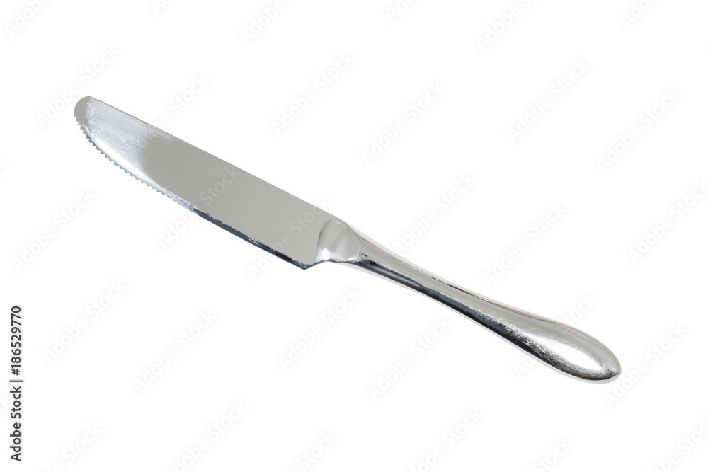Stainless knife / Stainless knife on white background. Top view. Stainless knife / Stainless knife on white background. Top view.