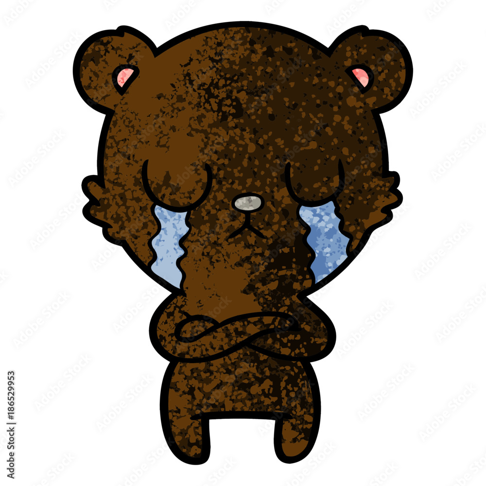 crying cartoon bear crying cartoon bear