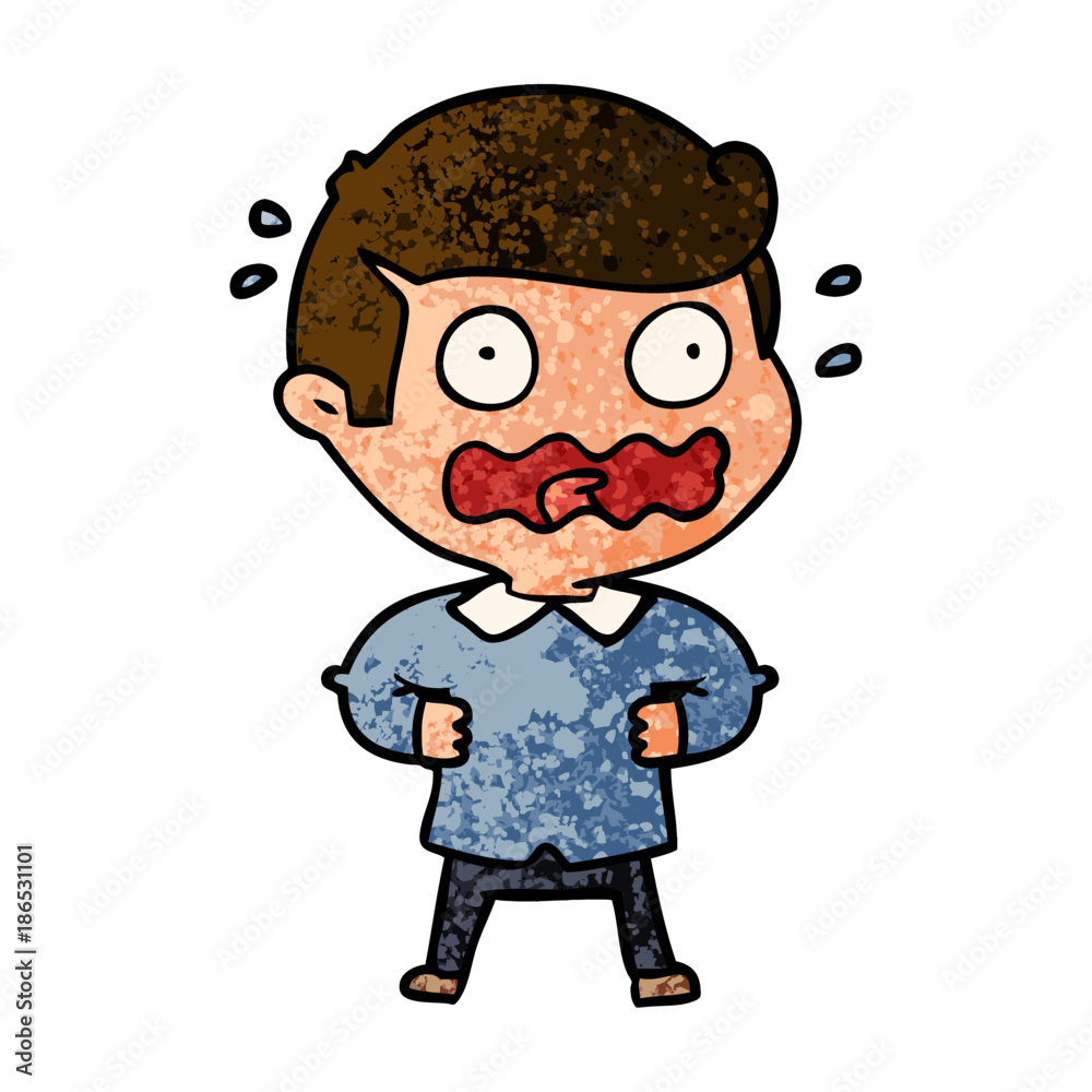cartoon man totally stressed out cartoon man totally stressed out