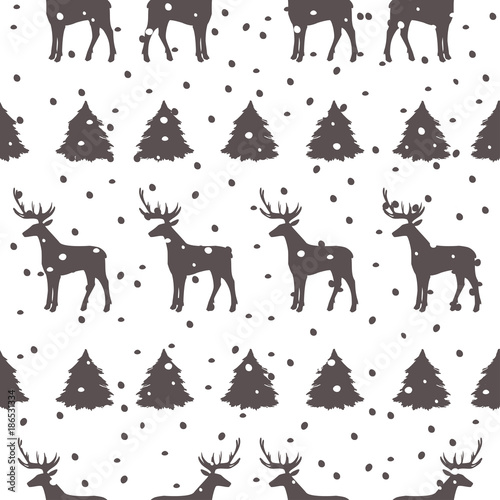Christmas seamless pattern. Vector.