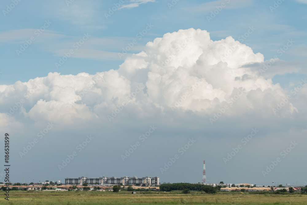 sky summer, cloudy background sunny air atmosphere