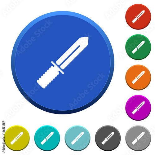 Knife beveled buttons