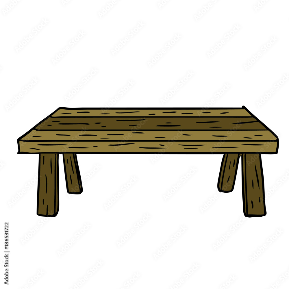 cartoon wooden table Stock Vector Adobe Stock