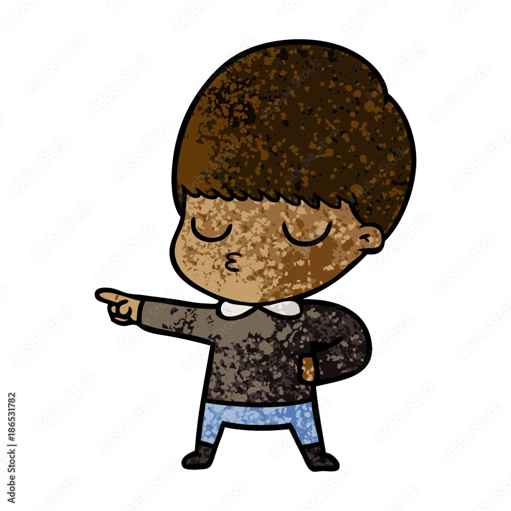 cartoon calm boy cartoon calm boy