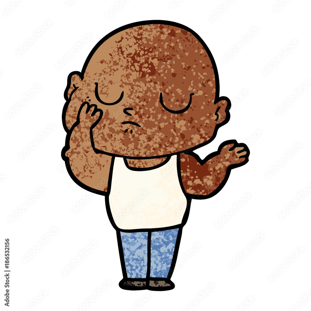 cartoon bald man cartoon bald man