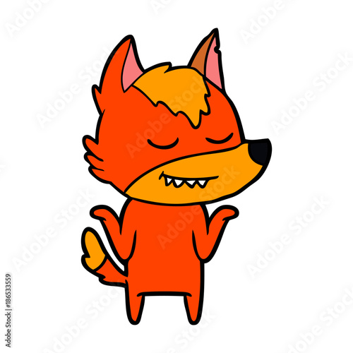 Fototapeta Naklejka Na Ścianę i Meble -  fox cartoon character