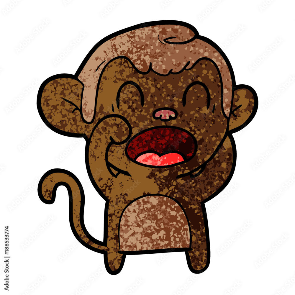 shouting cartoon monkey shouting cartoon monkey