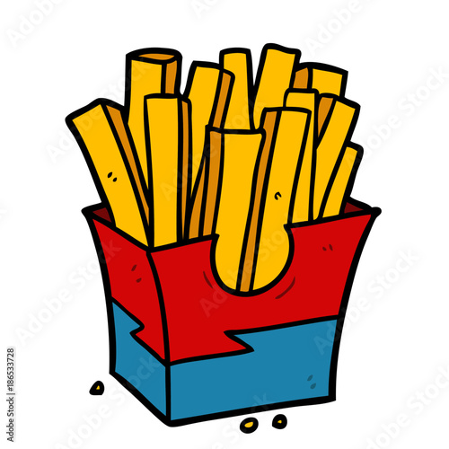 cartoon junk food fries