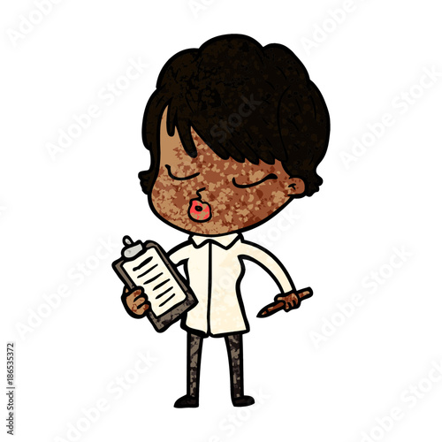 cartoon woman with eyes shut