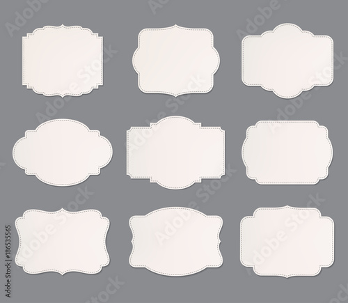 set of vintage labels old fashion. banner illustration vector.