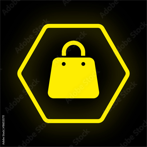 Neon Button Polygon - Damentasche