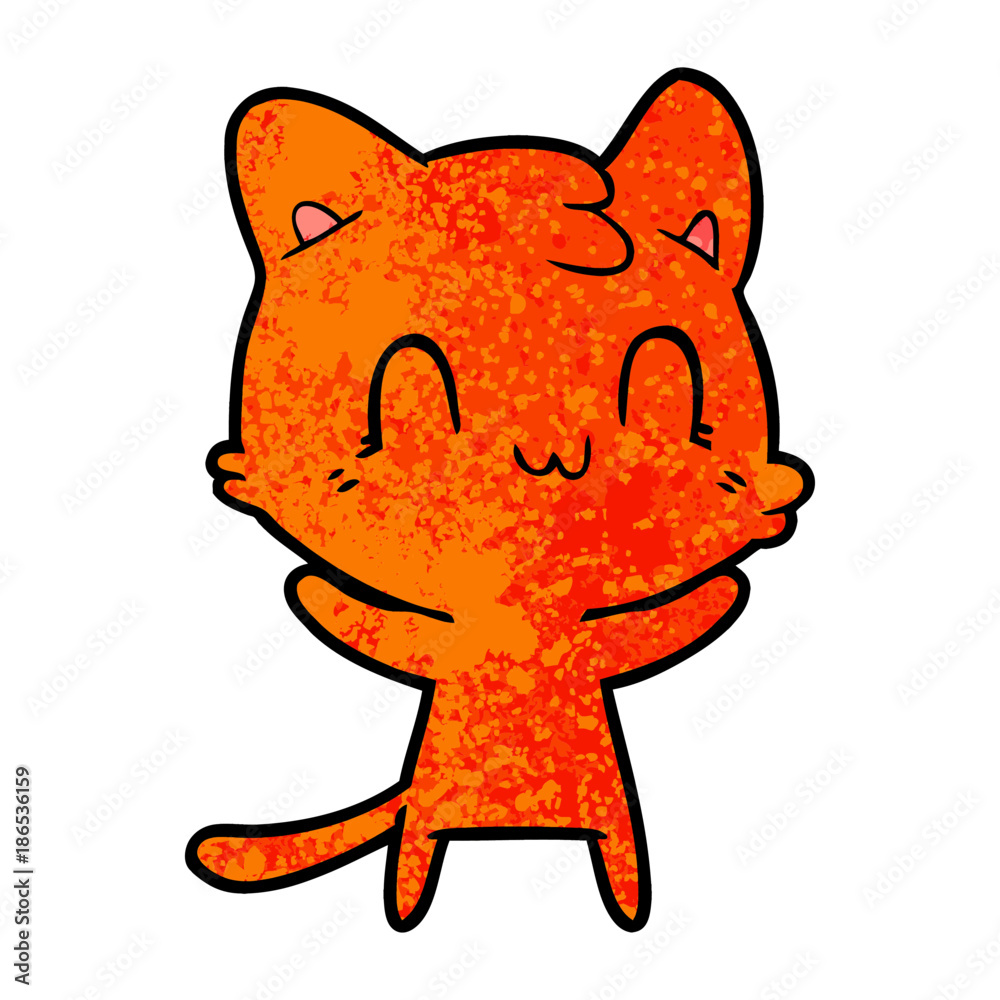 cartoon happy cat cartoon happy cat