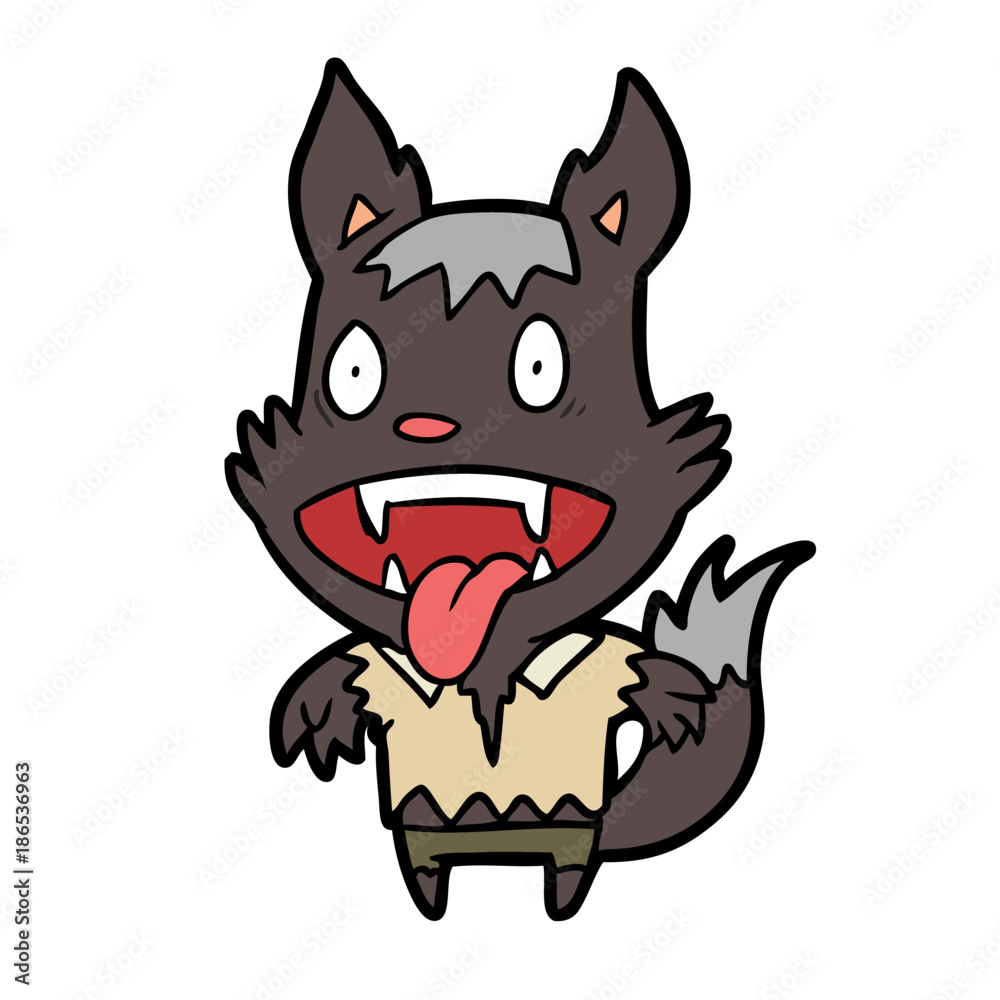 cartoon halloween werewolf cartoon halloween werewolf