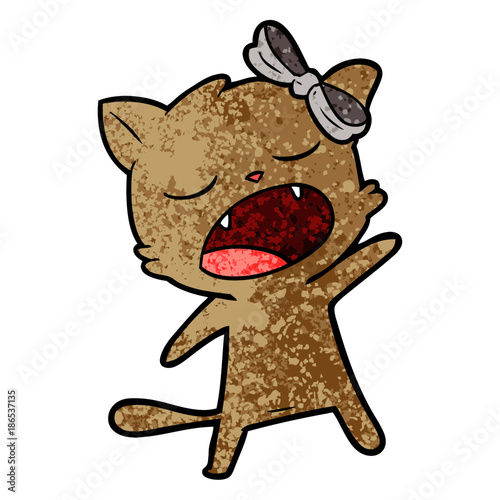 cartoon singing cat