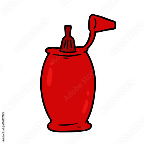 cartoon tomato ketchup bottle