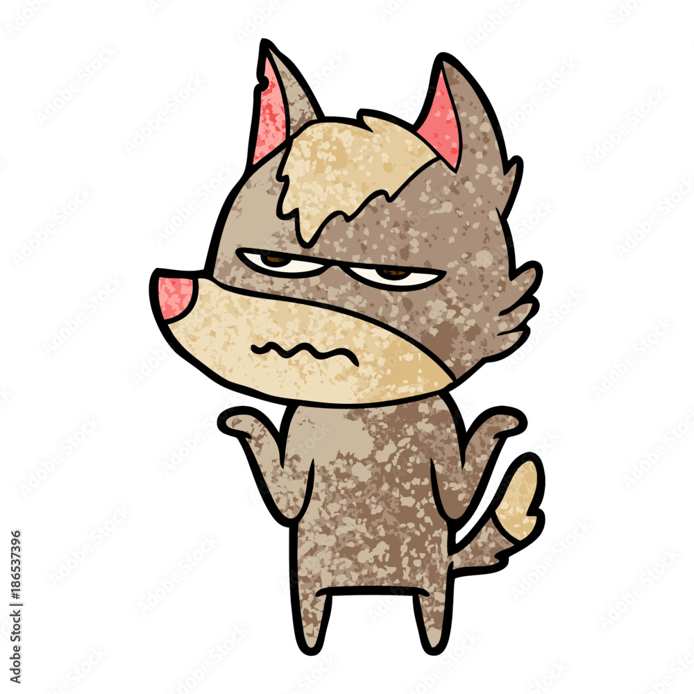 cartoon annoyed wolf cartoon annoyed wolf