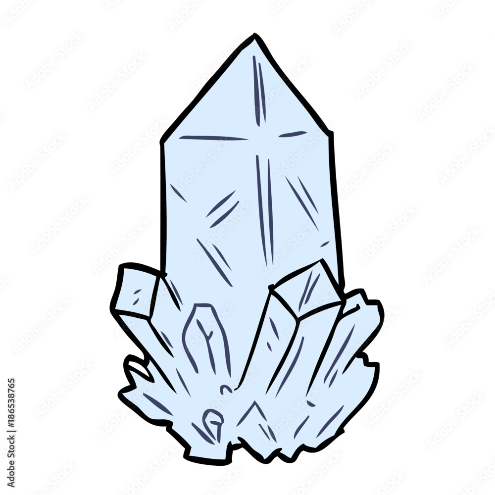 Fototapeta premium cartoon quartz crystal