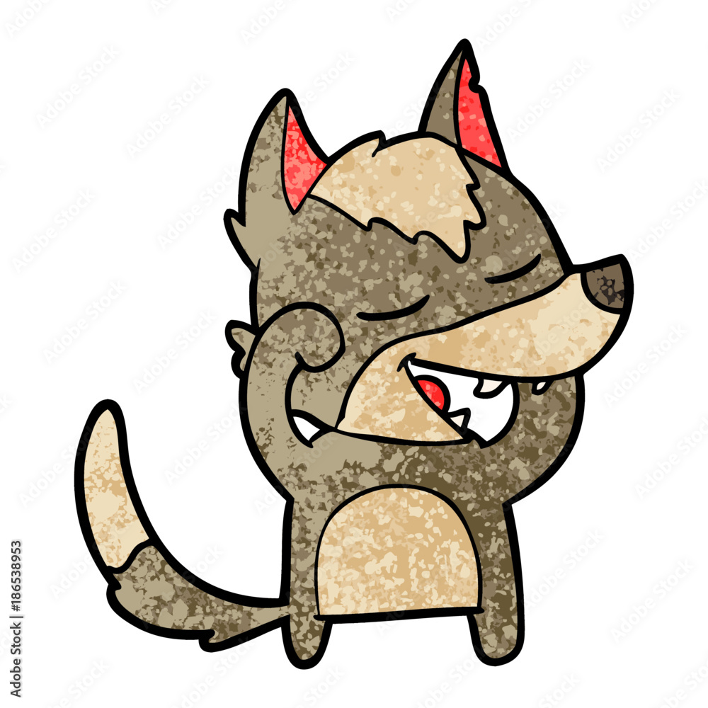 Fototapeta premium cartoon wolf laughing