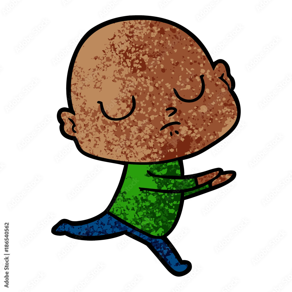 cartoon bald man