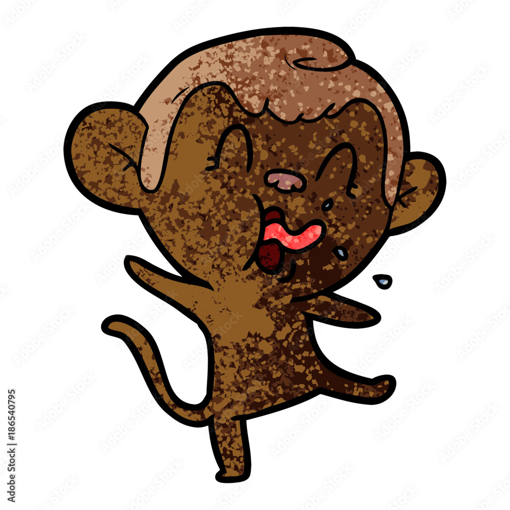 Fototapeta premium crazy cartoon monkey