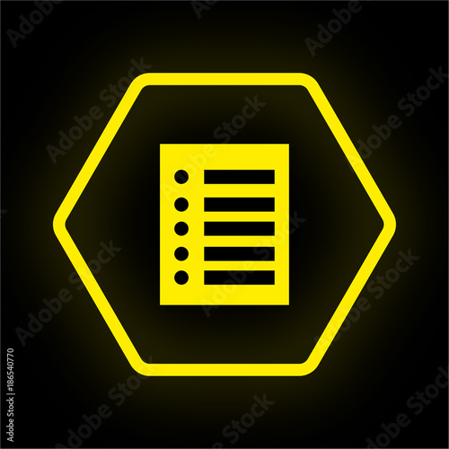 Neon Button Polygon - Liste