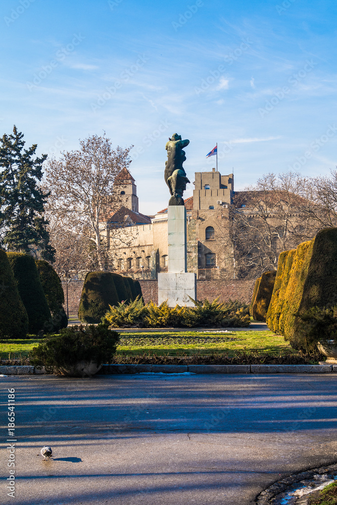 Naklejka premium Belgrade, Serbia January 27, 2016: Memorial of gratitude to France, Kalemegdan