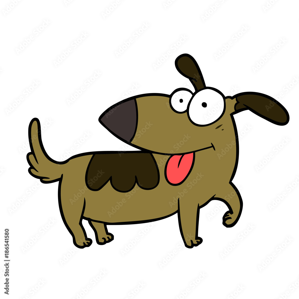 Naklejka premium cartoon happy dog