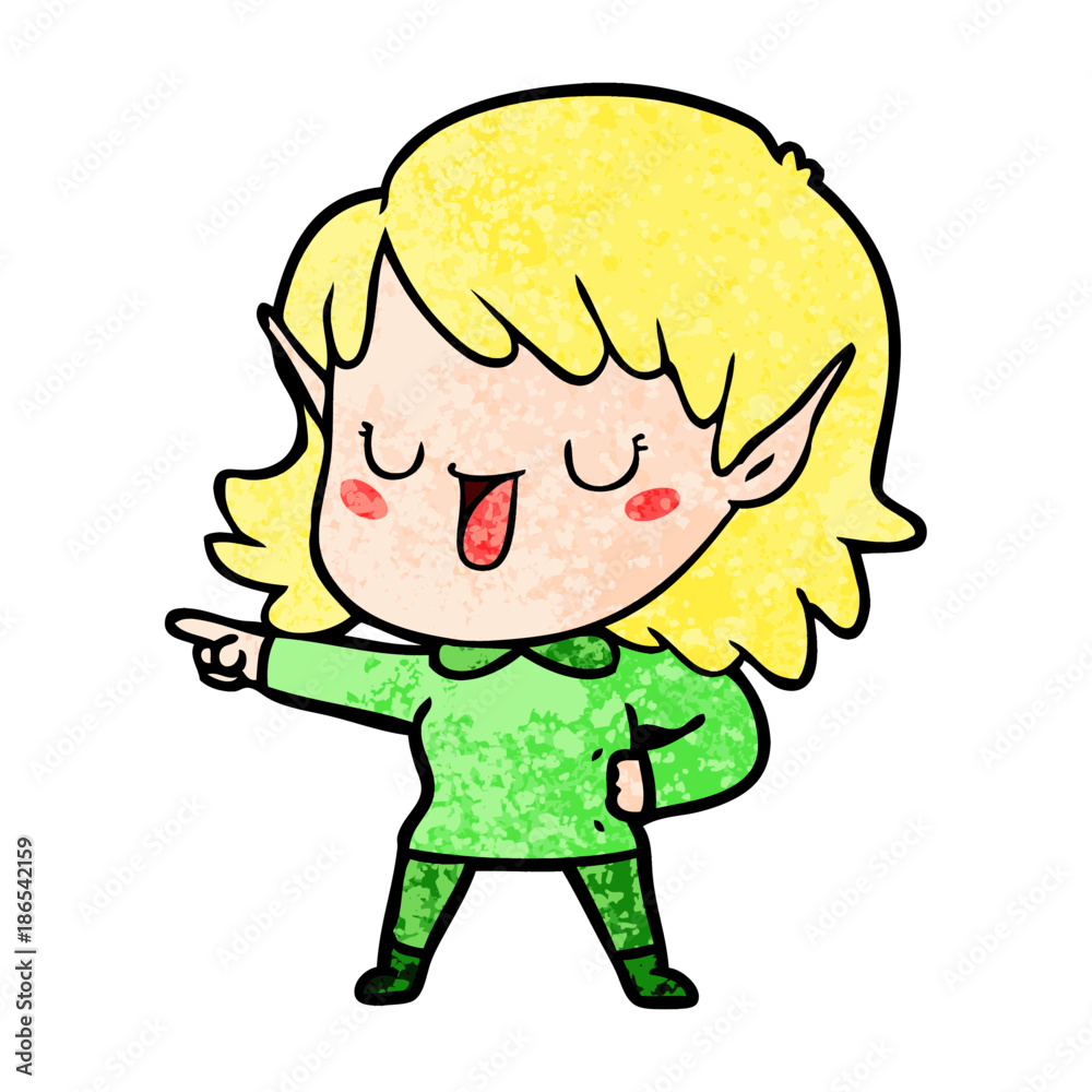cartoon elf girl cartoon elf girl